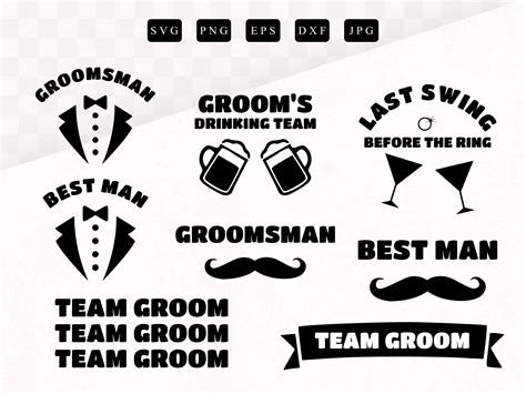 Groomsman Svg Bundle Bestman Svg Team Groom Svg Groom Crew Etsy UK