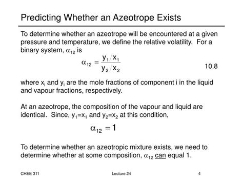 Ppt Azeotropic Mixtures Svna Powerpoint Presentation Id