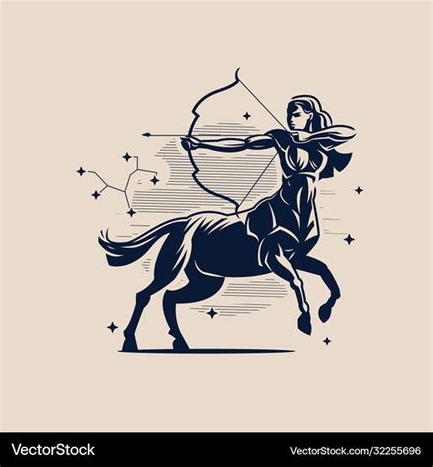 Sign Zodiac Sagittarius Royalty Free Vector Image