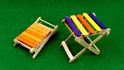 Foldable Chairs And Ladder Easy Popsicle Stick Craft Ideas YouTube