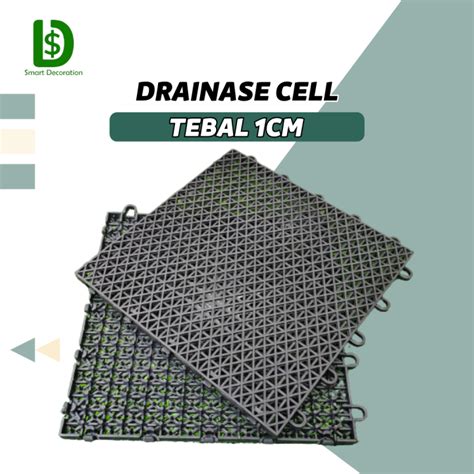 Drainase Cell Tipis Tebal 1cm Alas Rumput Sintetis Ukuran 25 X 25 Cm