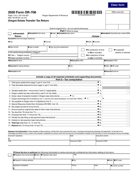 Oregon Printable Tax Forms Printable Forms Free Online