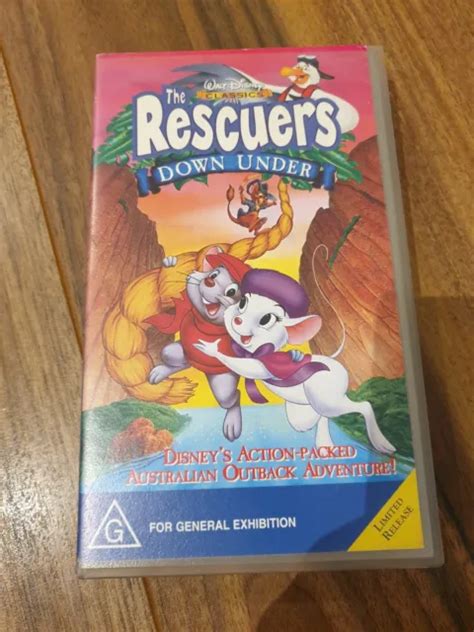 Walt Disney The Rescuers Down Under Vhs Tape Movie Animation 90s 500