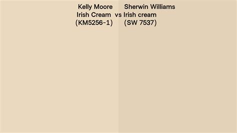 Kelly Moore Irish Cream Km5256 1 Vs Sherwin Williams Irish Cream Sw 7537 Side By Side Comparison