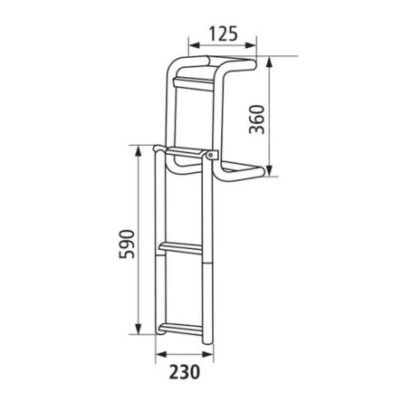 Escalera De Ba O Telesc Pica En Popa Inoxmat