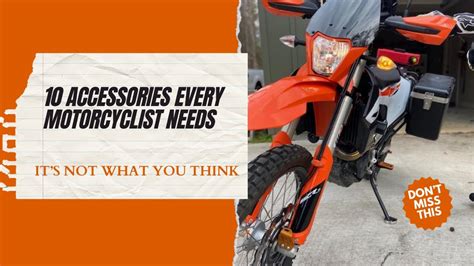 TOP 10 Accessories EVERY Motorcyclist NEEDS | PLUS Some BONUS Tips ...