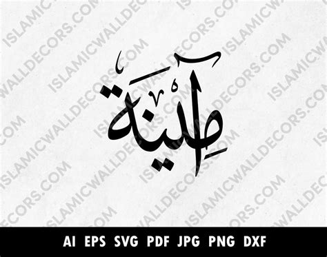 Amina Arabic Name In Thuluth Custom Arabic Names Arabic Vector Calli