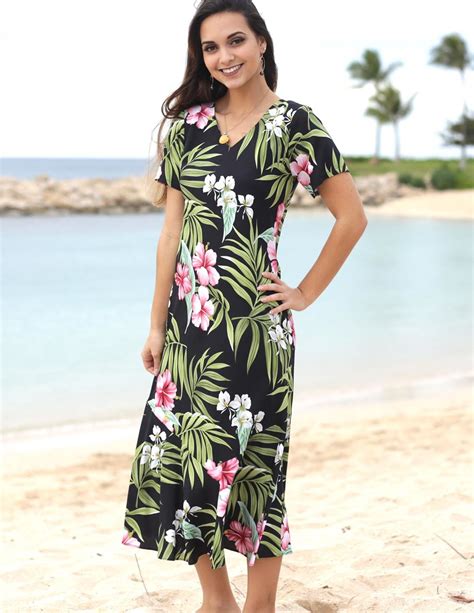 Hawaiian Long Ruffle Muumuus Lanai Dress Hawaiian Wedding Place