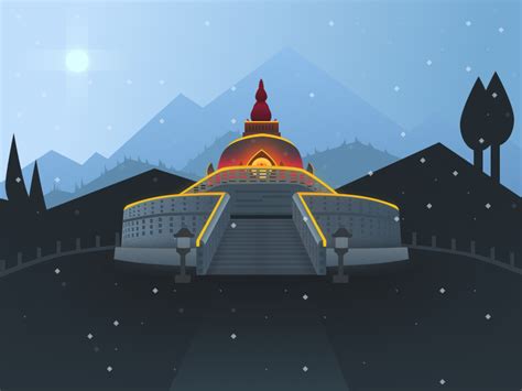 Shanti Stupa, Leh by Baisampayan Saha on Dribbble