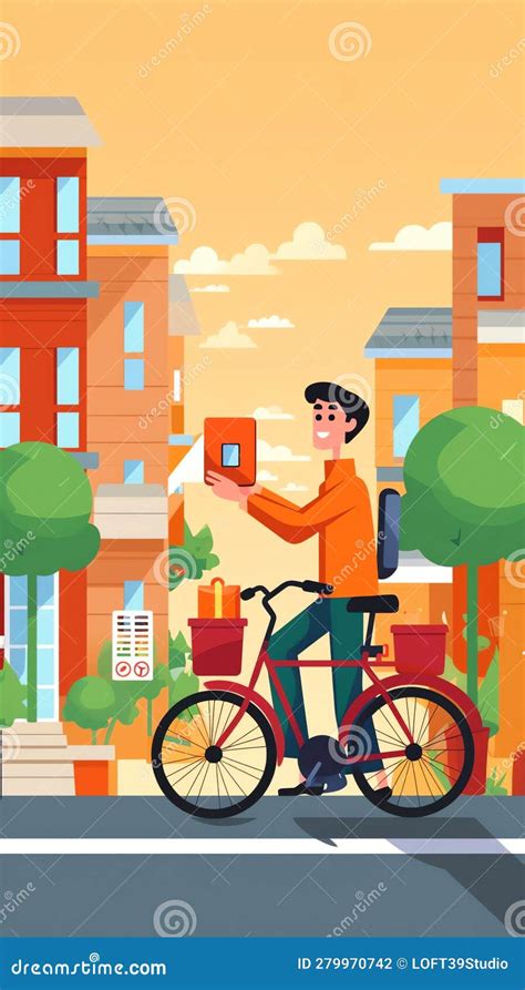 Generative Ai Delivery Service Order Shipping Stock Illustration