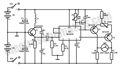 Metal Detector Circuits Schematics