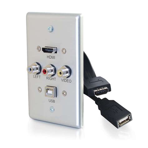 Hdmi Usb B And Audio Pass Through Single Gang Decorative