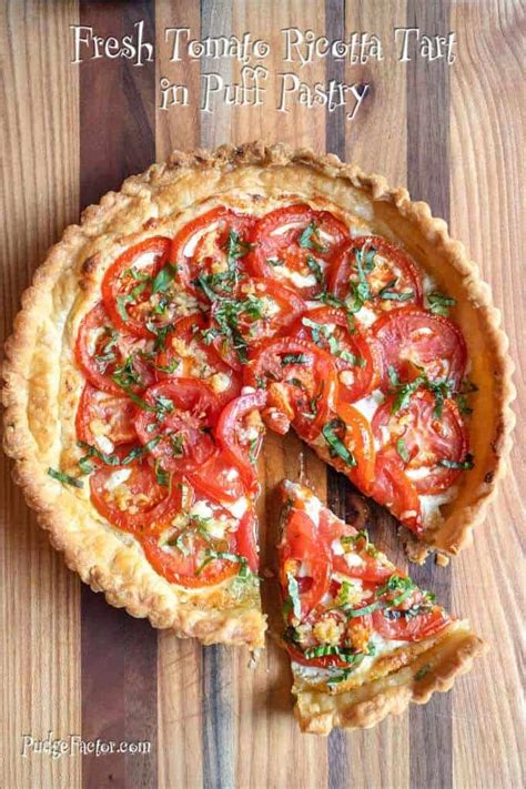 Fresh Tomato Ricotta Tart In Puff Pastry With Video Recipe Fresh