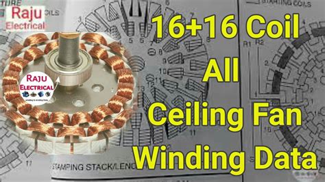 Ceiling Fan Winding Data1616 Coil Winding Data Youtube