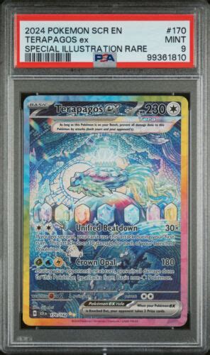 PSA 9 Terapagos Ex 170 142 SIR Stellar Crown SCR Pokemon Card GEM MINT