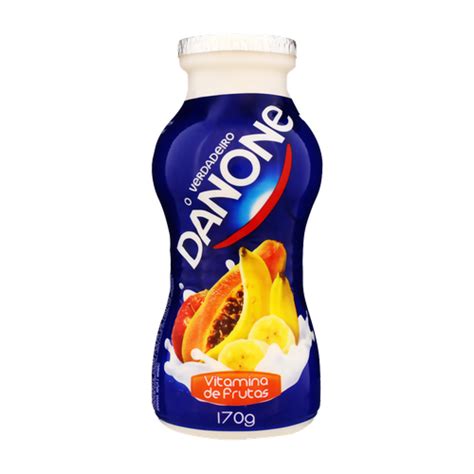 Iogurte Líquido Integral Vitamina de Frutas Danone Frasco 170g