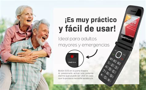 CV Directo CELLALLURE Telefono Celular Flip Para Adultos Mayores