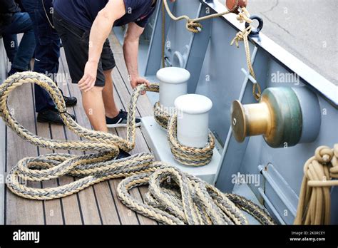 Inside Ships From Tall Ship Race Event In Aalborg Stock Photo