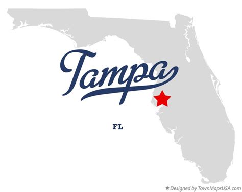 Map of Tampa, FL, Florida