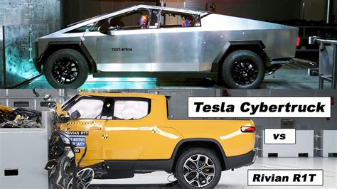 Tesla Cybertruck vs Rivian R1T - Crash Tests Comparison - Tesla Racing