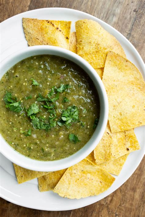 Best Roasted Tomatillo Salsa Verde Recipe The Vegan