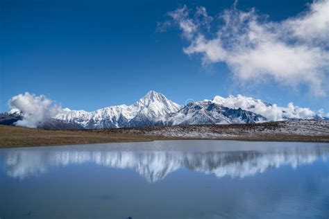 Mayan Gongga Snow Mountain And Plateau Lake Scenery In Western Sichuan