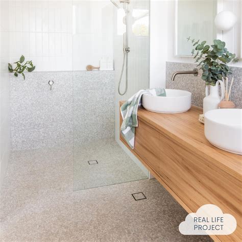 Paddington Grey Terrazzo Look Tile Bathroom Layout Bathroom Interior