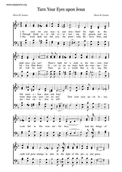 Spiritual Turn Your Eyes Upon Jesus Sheet Music Pdf Free Score Download ★