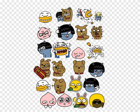 Emoticon Kakao Friends KakaoTalk Umbrella Line Friends Cartoon Smile