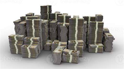 Big Stack Of 1000 Nigerian Naira Notes A Lot Of Money Isolated On