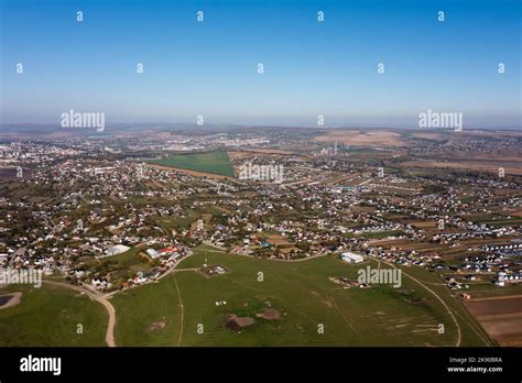 An Aerial View Of The Farmlands In The Countryside Stock Photo Alamy