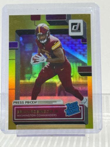 Brian Robinson Jr Donruss Press Proof Premium Rated Rookie Rc