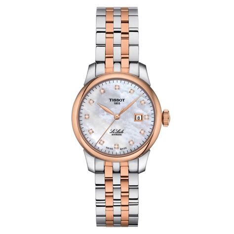 Tissot Le Locle Automatic Lady Bicolor Rosegold Perlmutt Diamanten Mm