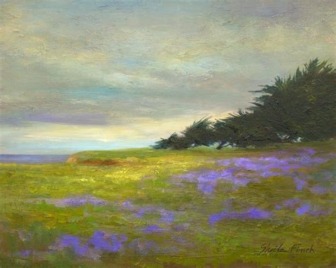 Sheila Finch Coastal Bluffs Art Large Landscape Painting Diy