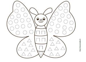 Papillon Coloriage Gommettes Chez Veronalice