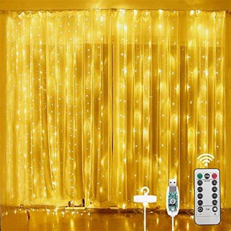 Amazon Vicloon Fairy Curtain Lights Led Warm White Curtain