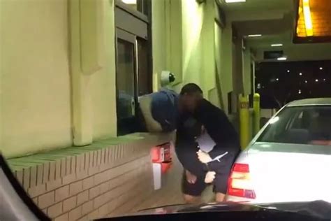 Mcdonald S Worker And Unhappy Customer Have Vicious Fight At Drive