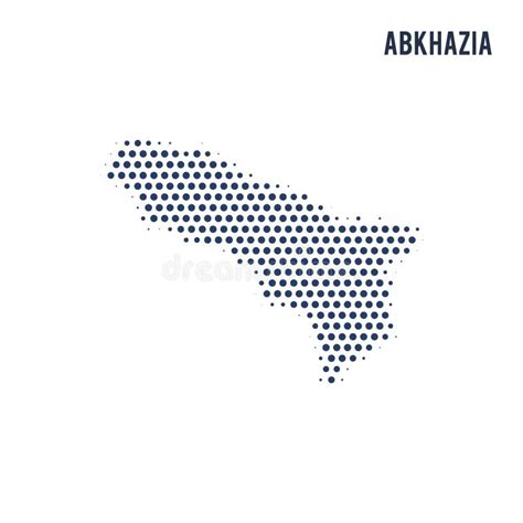 Dotted Map Of Abkhazia Isolated On White Background Stock Illustration