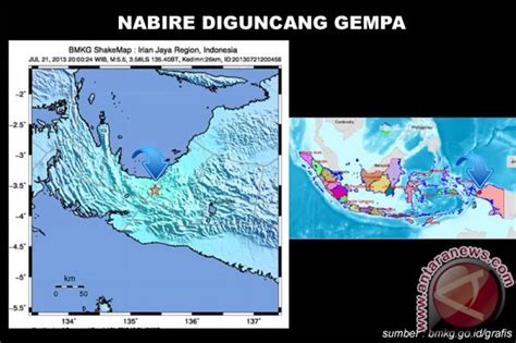 Nabire Diguncang Gempa 5 5 Skala Richter ANTARA News