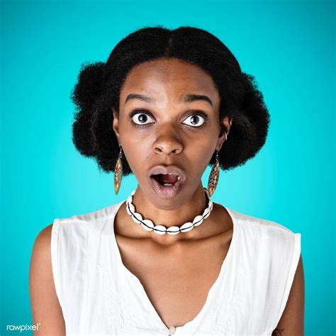 Black Woman With A Shocking Facial Expression Premium Image By