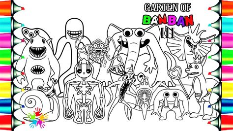 Garten Of Banban 3 Coloring Pages How To Color Monsters And Bosses