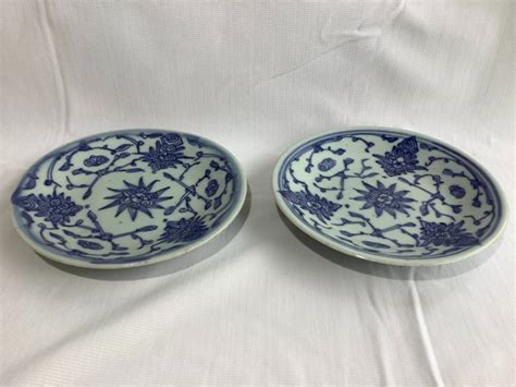 Porcelain Th Century Chinese Qing Dynasty Blue And White Porcelain