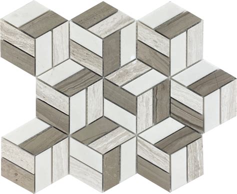 Treviso Bianco Haisa Hex Mosaic Tile Depot Mtd