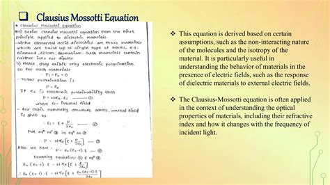 Clausius Mossotti Equationpptx