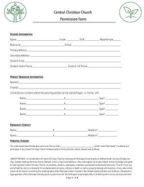 Fillable Online Ccc Permission Form Fax Email Print Pdffiller