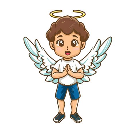 Imágenes Prediseñadas De Niño ángel PNG dibujos ángel Chico Con Alas