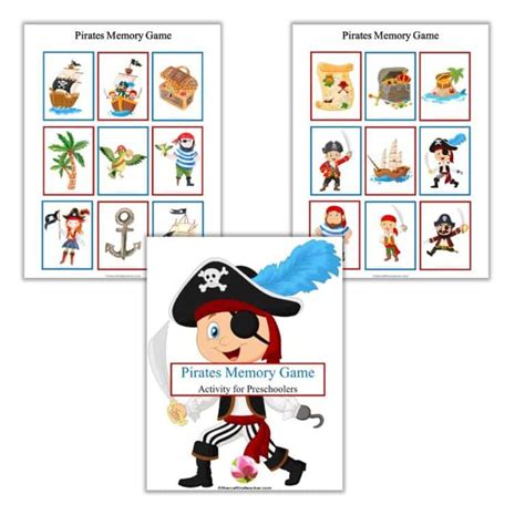 Pirates Memory Game For Preschoolers The Crafting Teacher