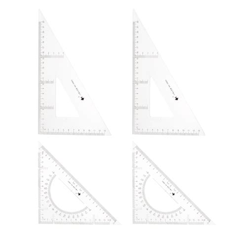 Uxcell Piece Triangle Ruler Square Set Cm And Degrees