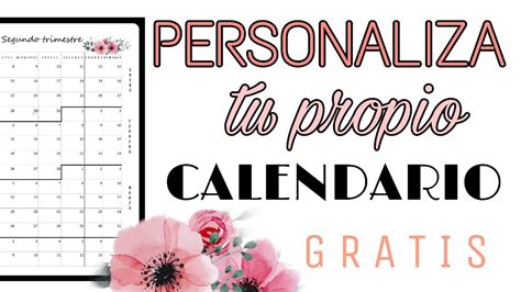 DIY CREA TU PROPIO CALENDARIO PERSONALIZADO GRATIS YouTube