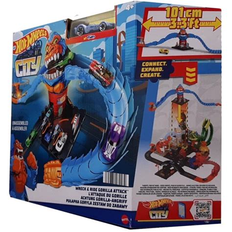 Трек Hot Wheels City wreck ride gorilla HDR голубой оранжевый Hot Wheels
